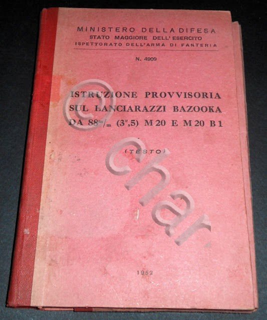 Militaria Armi Istruzione sul Lanciarazzi Bazooka da 88 mm 1952 …