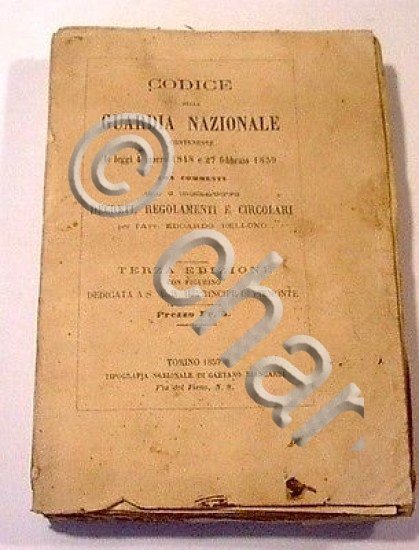 Militaria Risorgimento - Bellono - Codice leggi della Guardia nazionale … | Immagine Gallery 2