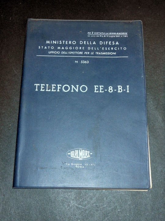 Militaria Trasmissioni - Telefono EE-8-B-I - ed. 1955 ca.