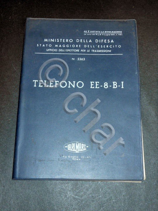 Militaria Trasmissioni - Telefono EE-8-B-I - ed. 1955 ca.