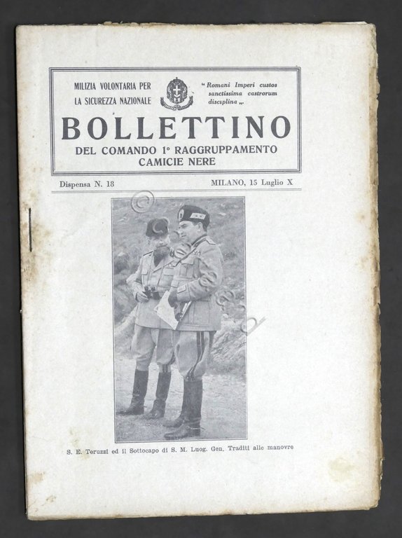 Milizia Volontaria Sicurezza Nazionale - Bollettino Camicie Nere - N. …