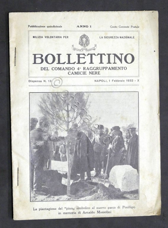 Milizia Volontaria Sicurezza Nazionale - Bollettino Camicie Nere N. 13 …