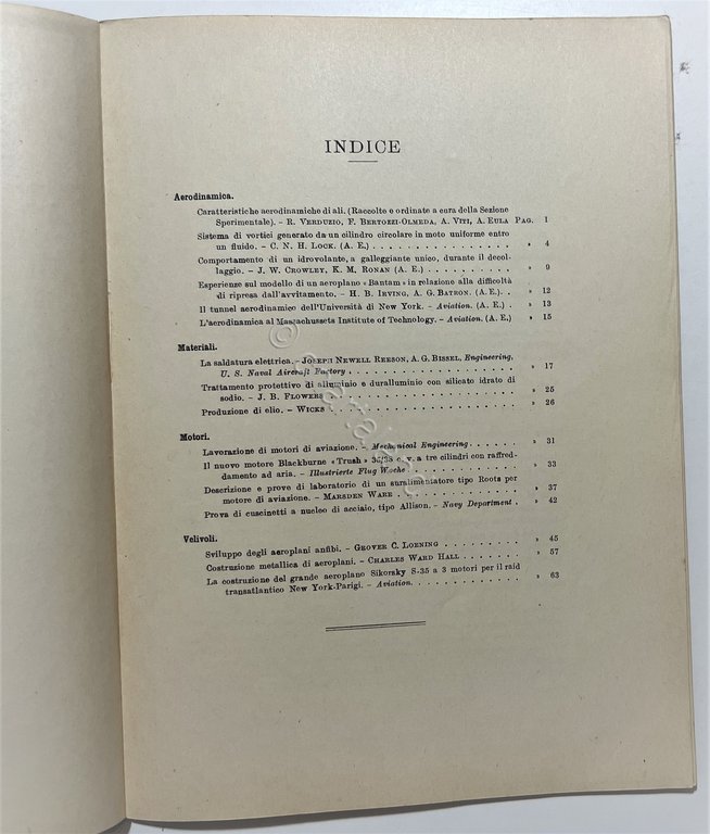 Ministero dell'Aeronautica - Notiziario Tecnico N. 6 - Giugno 1926
