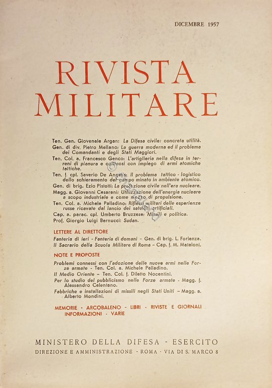 Ministero della Difesa - Esercito - Rivista Militare - Dicembre …