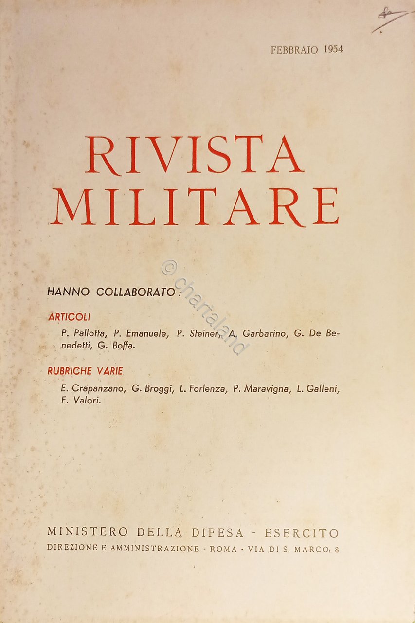 Ministero della Difesa - Esercito - Rivista Militare - Febbraio …