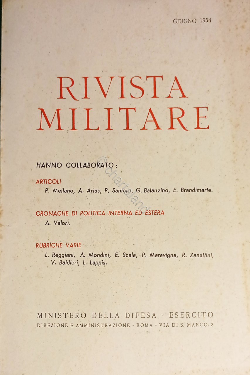Ministero della Difesa - Esercito - Rivista Militare - Giugno …