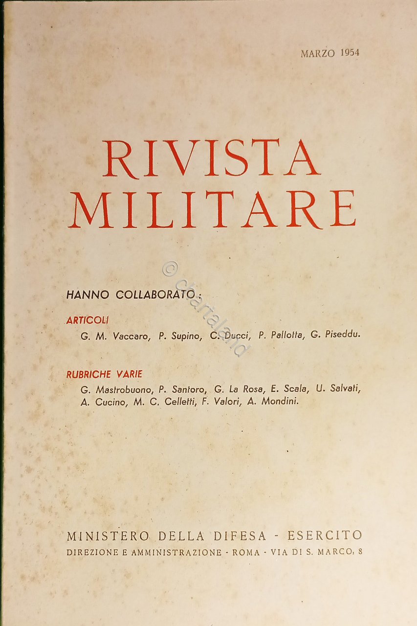 Ministero della Difesa - Esercito - Rivista Militare - Marzo …
