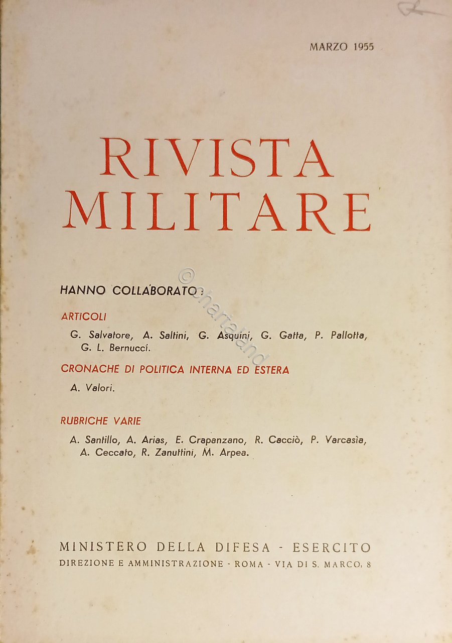 Ministero della Difesa - Esercito - Rivista Militare - Marzo …