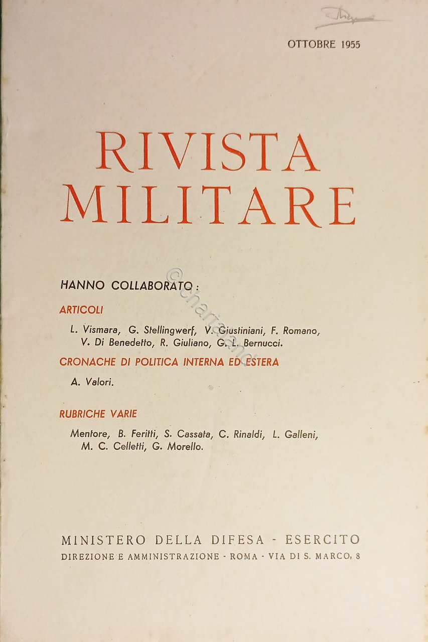 Ministero della Difesa - Esercito - Rivista Militare - Ottobre …