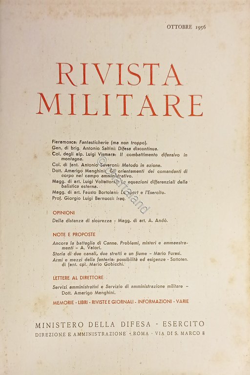 Ministero della Difesa - Esercito - Rivista Militare - Ottobre …