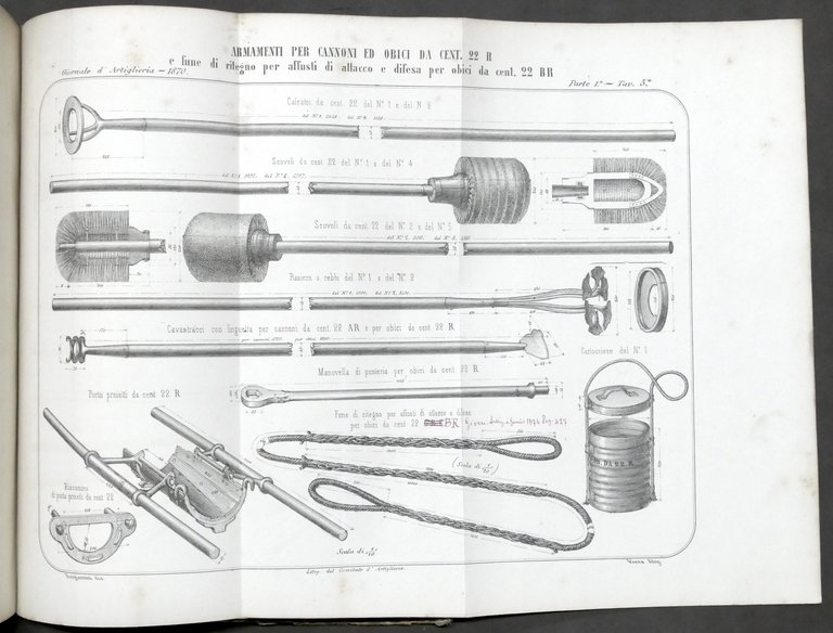 Ministero della Guerra - Giornale d'Artiglieria - Annata 1870