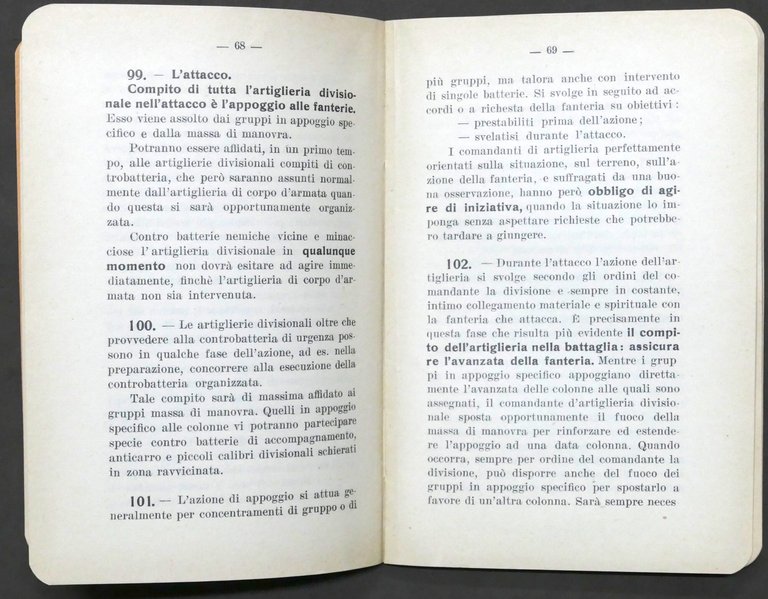 Ministero Guerra - Addestramento dell'Artiglieria Vol. III parte 1^ - …