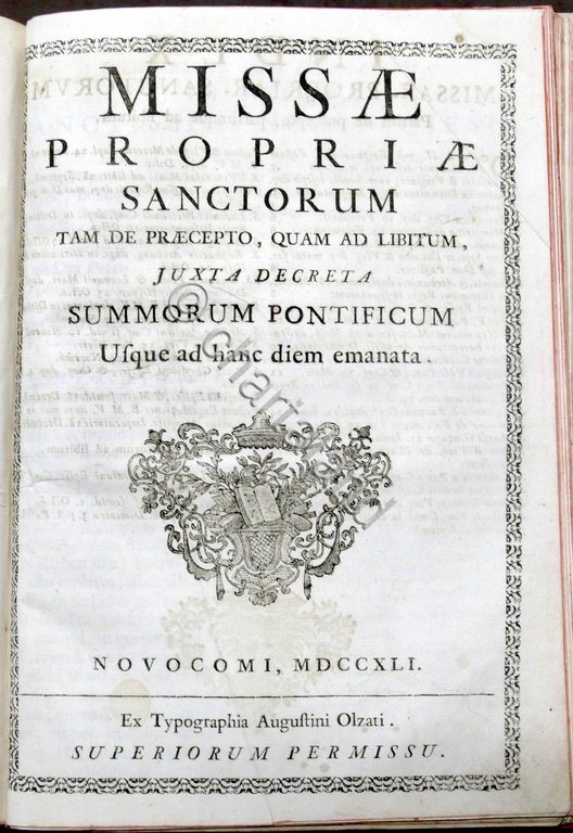 Missale Romanum ex Decreto Sacrosancti Concilii Tridentini restitutum - 1694