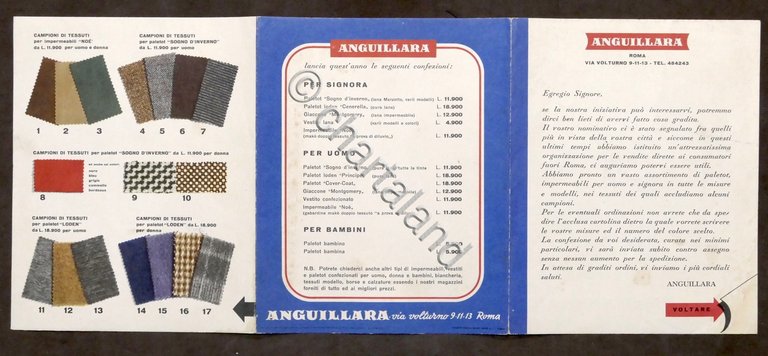 Moda - Brochure abbigliamento Anguillara - Roma - Impermeabili Loden …