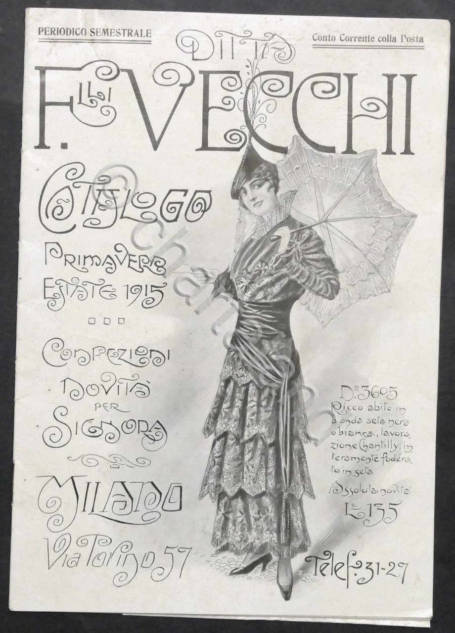 Moda - Ditta F.lli Vecchi - Milano - Catalogo primavera …