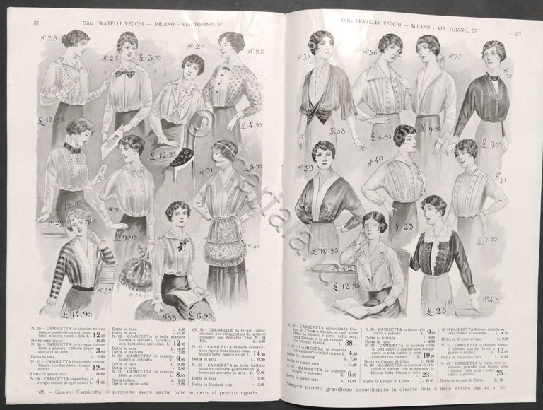 Moda - Ditta F.lli Vecchi - Milano - Catalogo primavera …