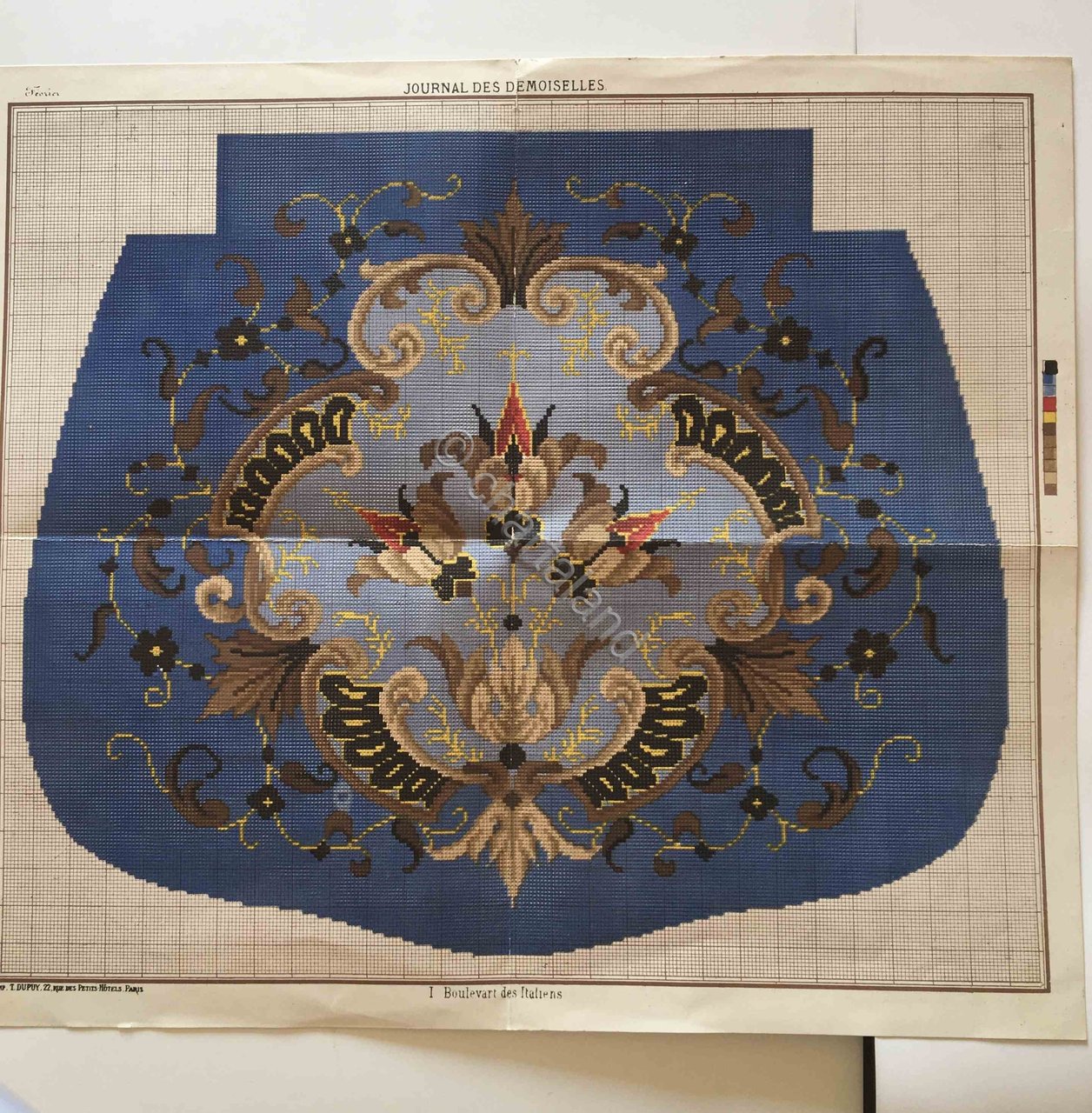 Moda - Ricamo floreale - Schema punto croce - cm. …