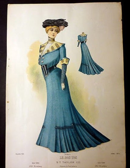 Moda Donna Stampa Figurino Le Bon Ton New York - … | Immagine principale