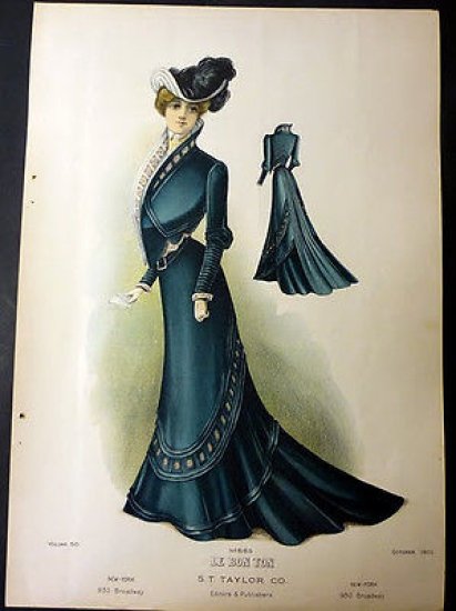 Moda Donna Stampa Figurino Le Bon Ton New York - … | Immagine principale