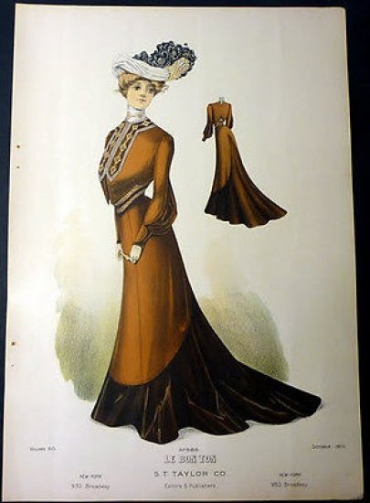 Moda Donna Stampa Figurino Le Bon Ton New York - … | Immagine principale