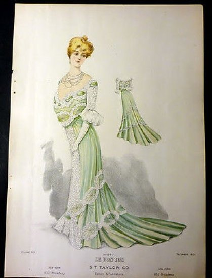 Moda Donna Stampa Figurino Le Bon Ton New York - … | Immagine principale