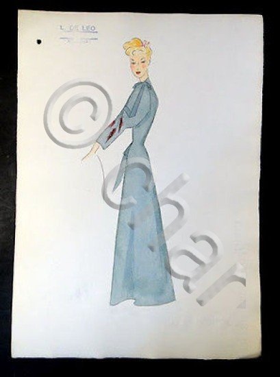 Moda Stlista Figurino L. De Leo Milano anni '60 ca. …
