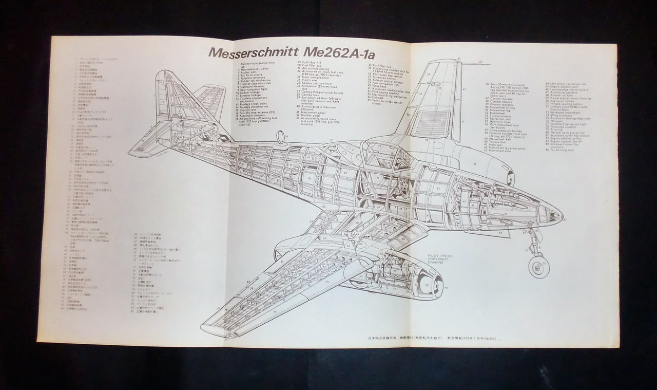 Modellismo - Aereo disegno - Messerchmitt Me. 262A-1a & Republic …