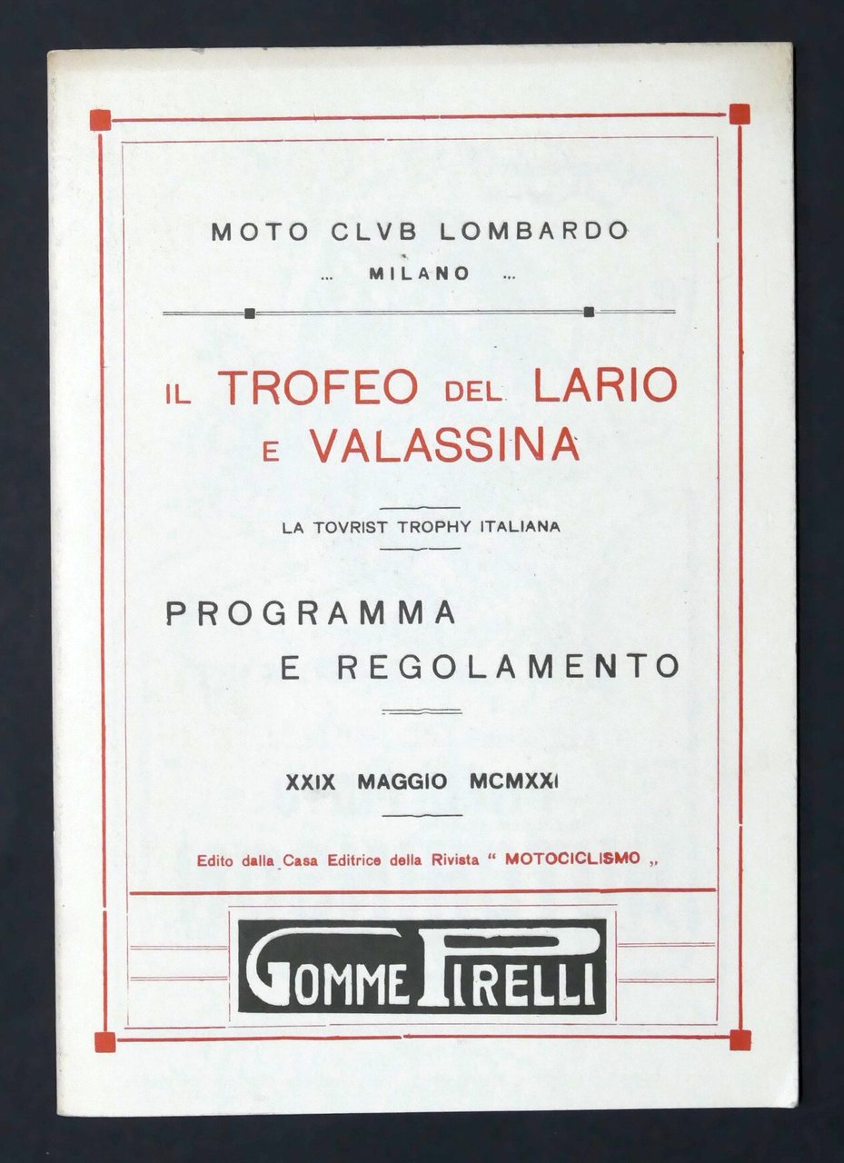 Moto Club Lombardo - Trofeo Lario e Valassina - Programma …