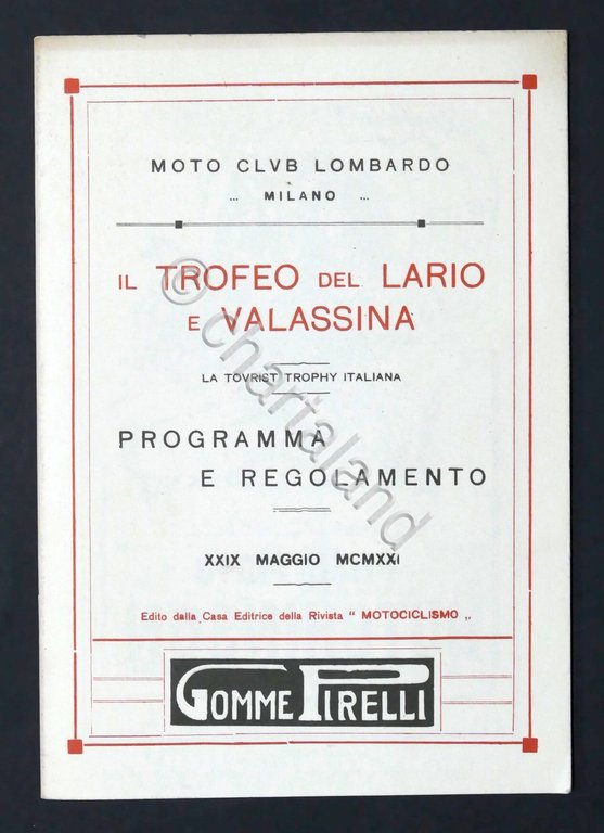 Moto Club Lombardo - Trofeo Lario e Valassina - Programma …