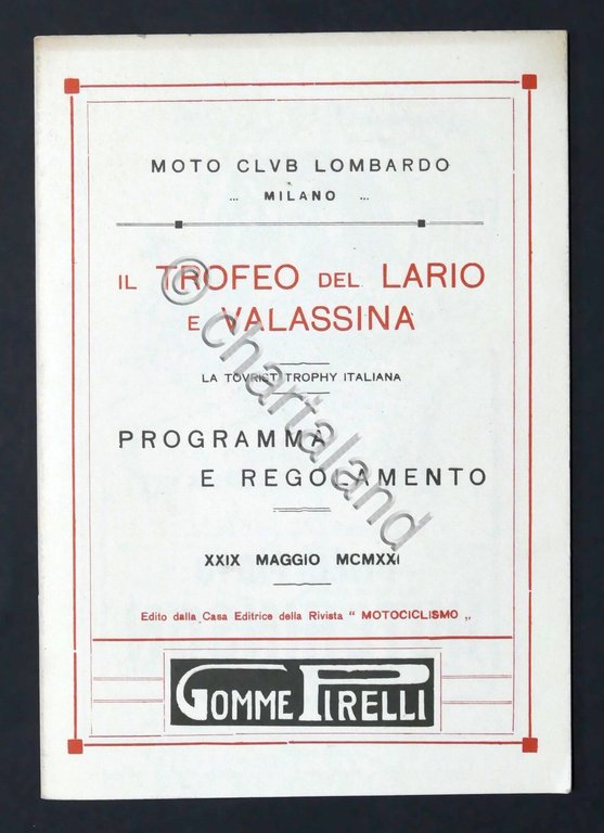 Moto Club Lombardo - Trofeo Lario e Valassina - Programma …