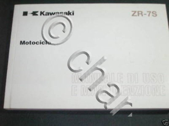 Moto Epoca -Kawasaki zr-7s Libretto Uso ed. 1996