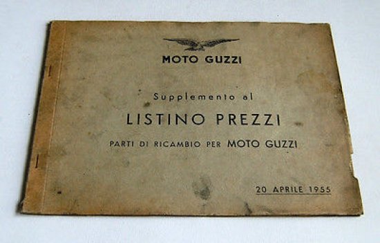 Moto Guzzi - Supplemento al Listino prezzi - Parti di …