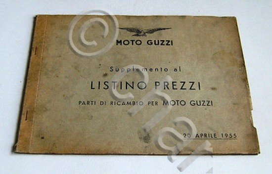 Moto Guzzi - Supplemento al Listino prezzi - Parti di …