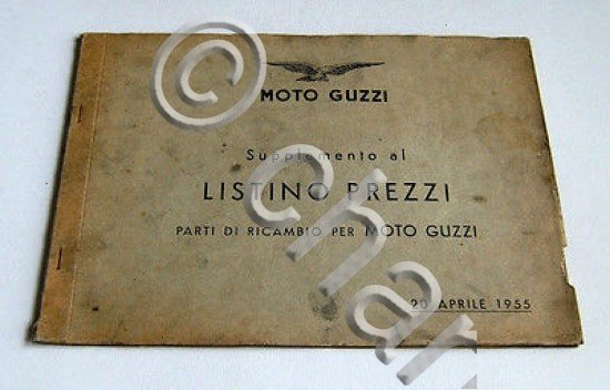 Moto Guzzi - Supplemento al Listino prezzi - Parti di …
