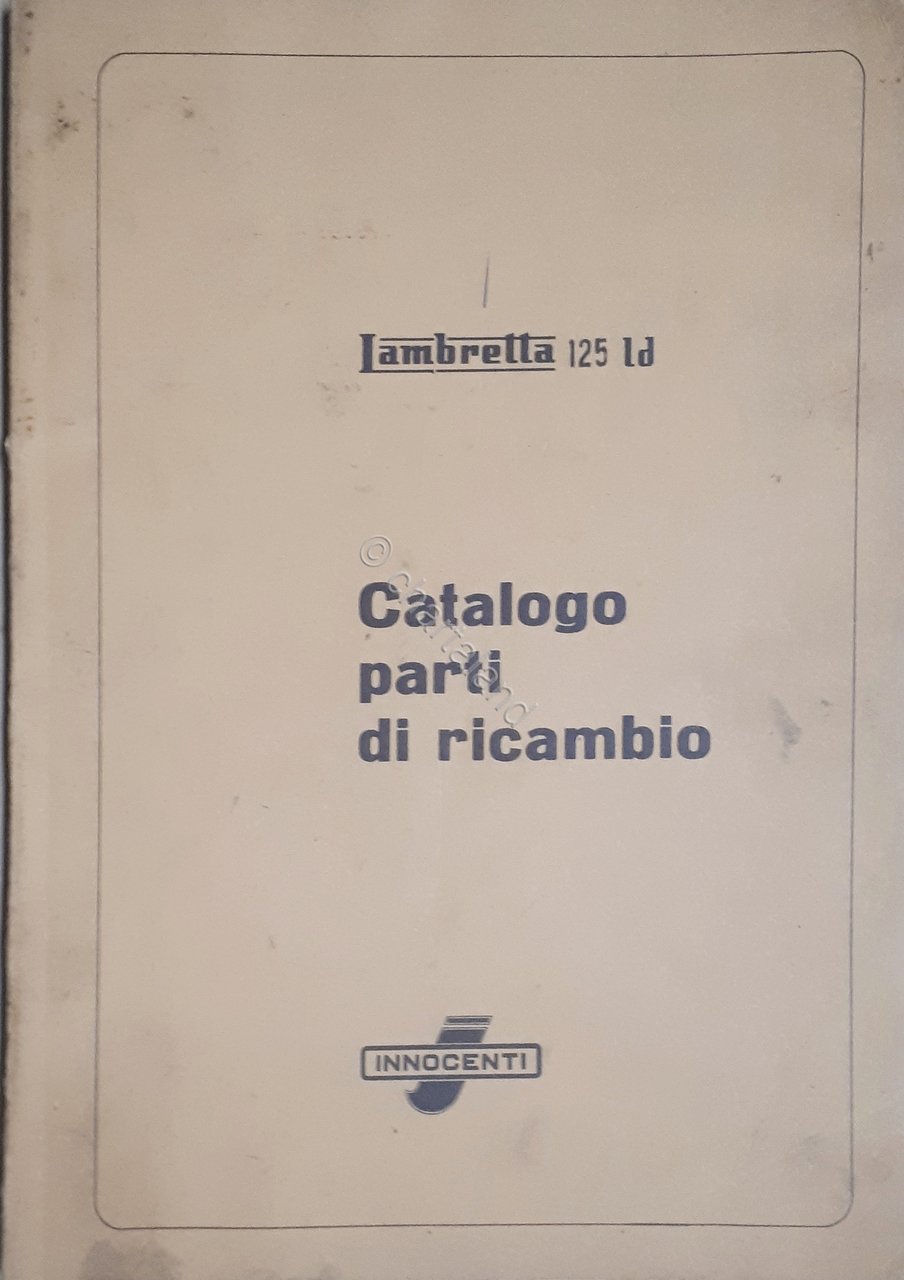 Motociclismo - Catalogo parti di ricambio - Lambretta 125 ld | Immagine principale