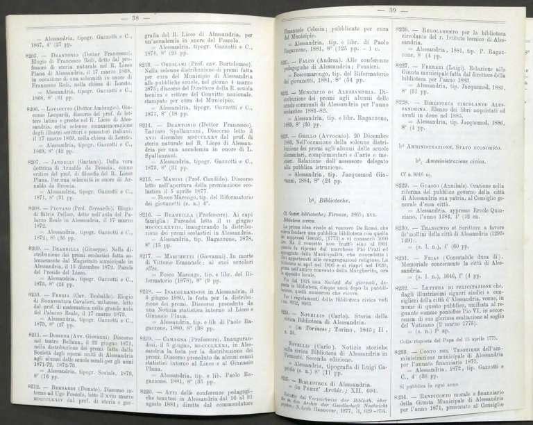 Municipio di Alessandria - Bibliografia Storica Alessandrina - 1887 | Immagine Gallery 2