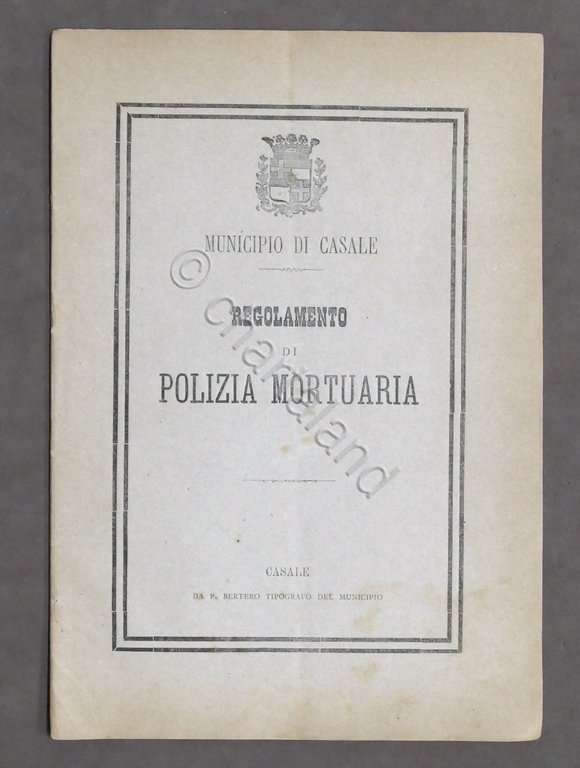 Municipio di Casale - Regolamento di Polizia Mortuaria - 1^ …