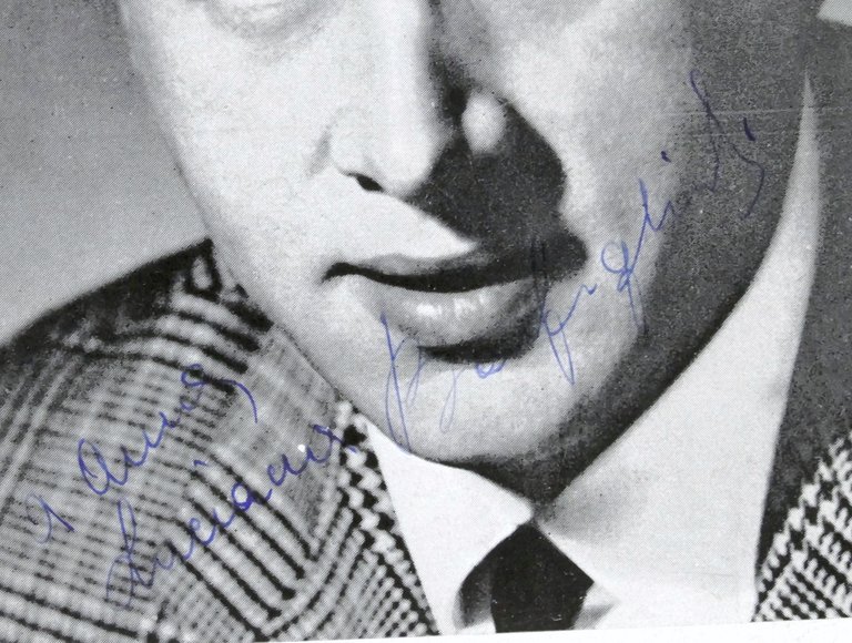 Musica - Autografo cantante Luciano Bonfiglioli su cartolina Columbia - …