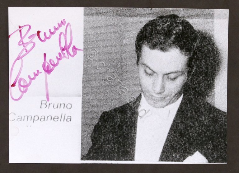 Musica - Autografo del direttore d'orchestra Bruno Campanella - anni …