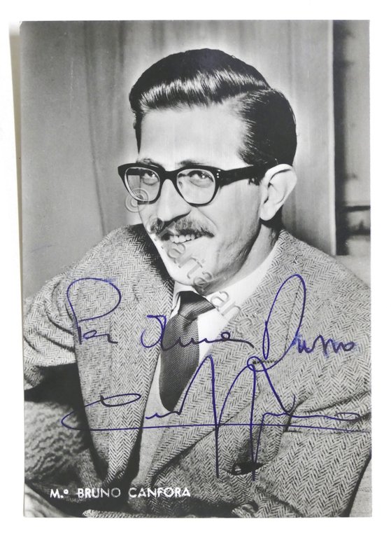 Musica - Autografo del direttore d'orchestra compositore Bruno Canfora 1955 … | Immagine Gallery 1