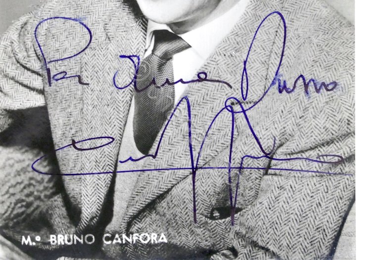Musica - Autografo del direttore d'orchestra compositore Bruno Canfora 1955 …