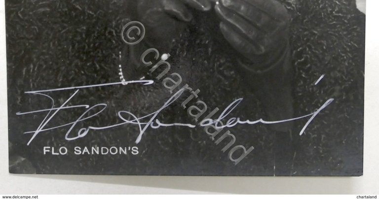 Musica - Autografo della cantante Flo Sandon's - anni '50