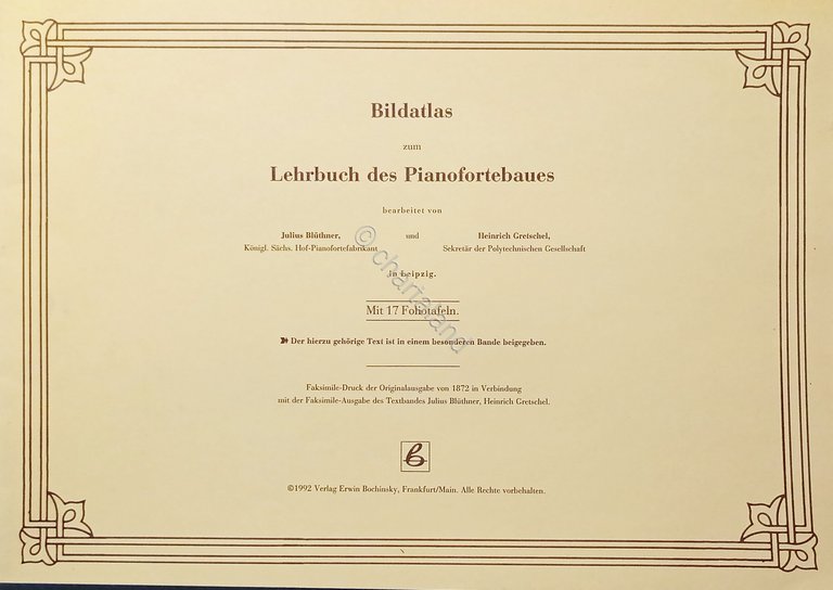 Musica - Bildatlas zum Lehrbuch des Pianoforte Baues - ed. … | Immagine Gallery 3