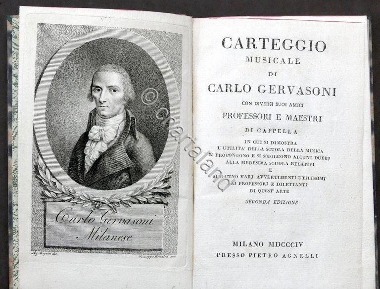 Musica - Carteggio musicale di Carlo Gervasoni - 1804 - …