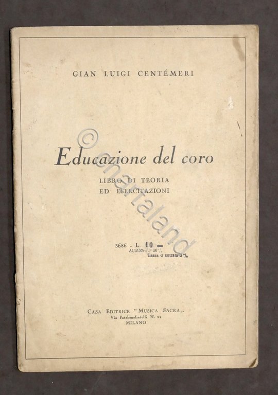 Musica - Centemeri - Educazione del coro - Teoria ed …