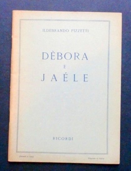 Musica - Dèbora e Jaéle - Ildebrando Pizzetti - 1922 | Immagine principale