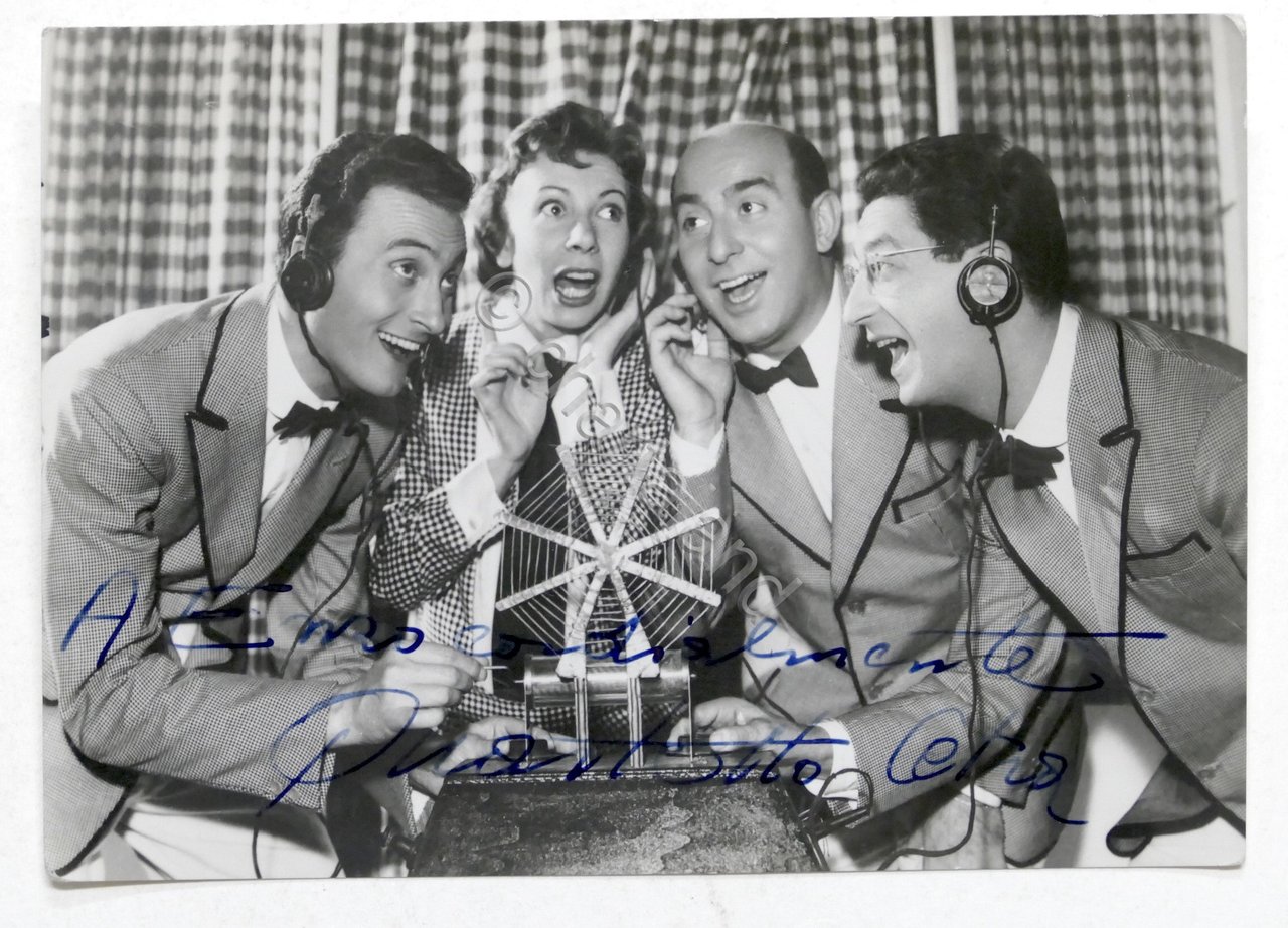 Musica - Fotocartolina con dedica autografa del Quartetto Cetra - …