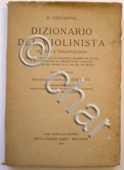 Musica - H. Vercheval - Dizionario del Violinista