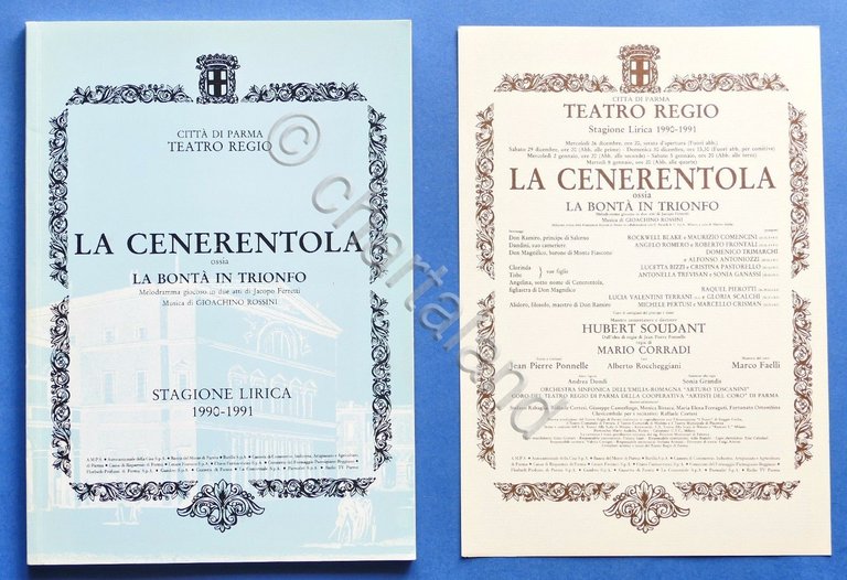 Musica - Libretto e locandina La Cenerentola - Teatro Regio …