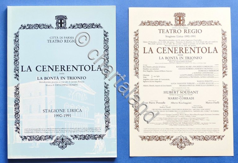 Musica - Libretto e locandina La Cenerentola - Teatro Regio …